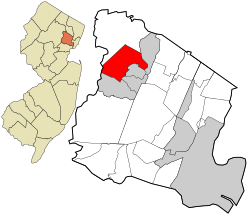 Essex County New Jersey incorporated and unincorporated areas West Caldwell highlighted